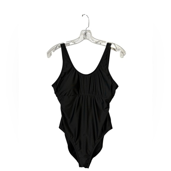 NWOT, LOLË, One-Piece Swimsuit, Black, Size 6, Removable Cups, Empire Waist - Picture 4 of 10